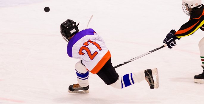 Kids playing shinny in Port Hope